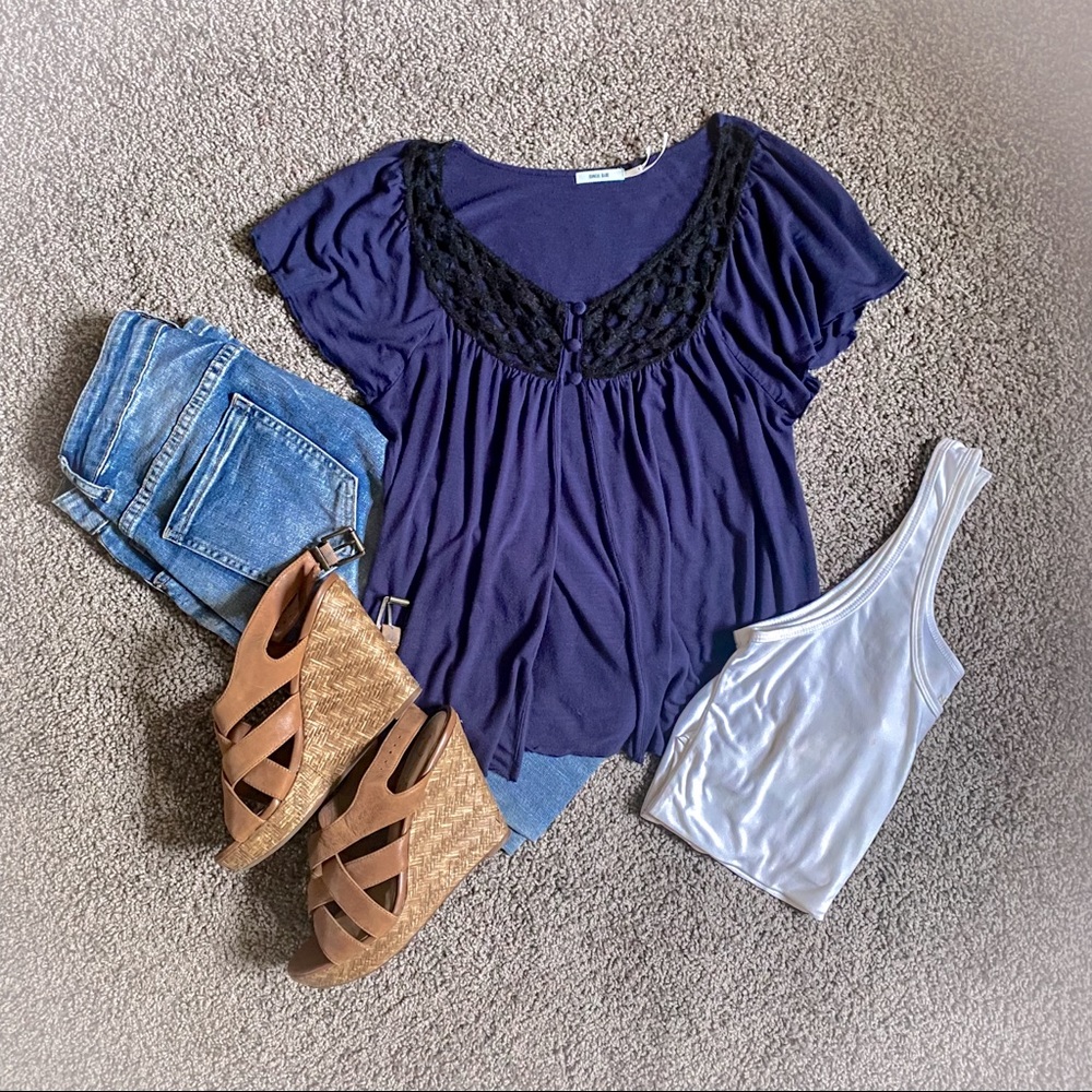 Open Front Blouse